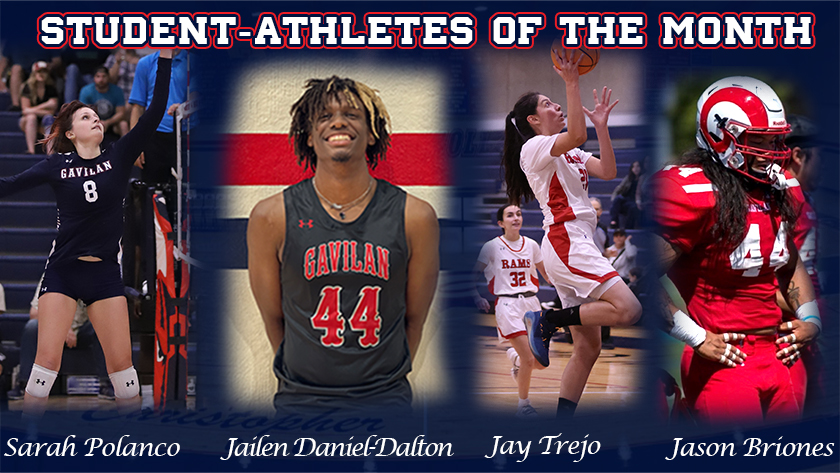Pics of December's Student-Athletes of the Month: Polanco, Dalton, Trejo and Briones